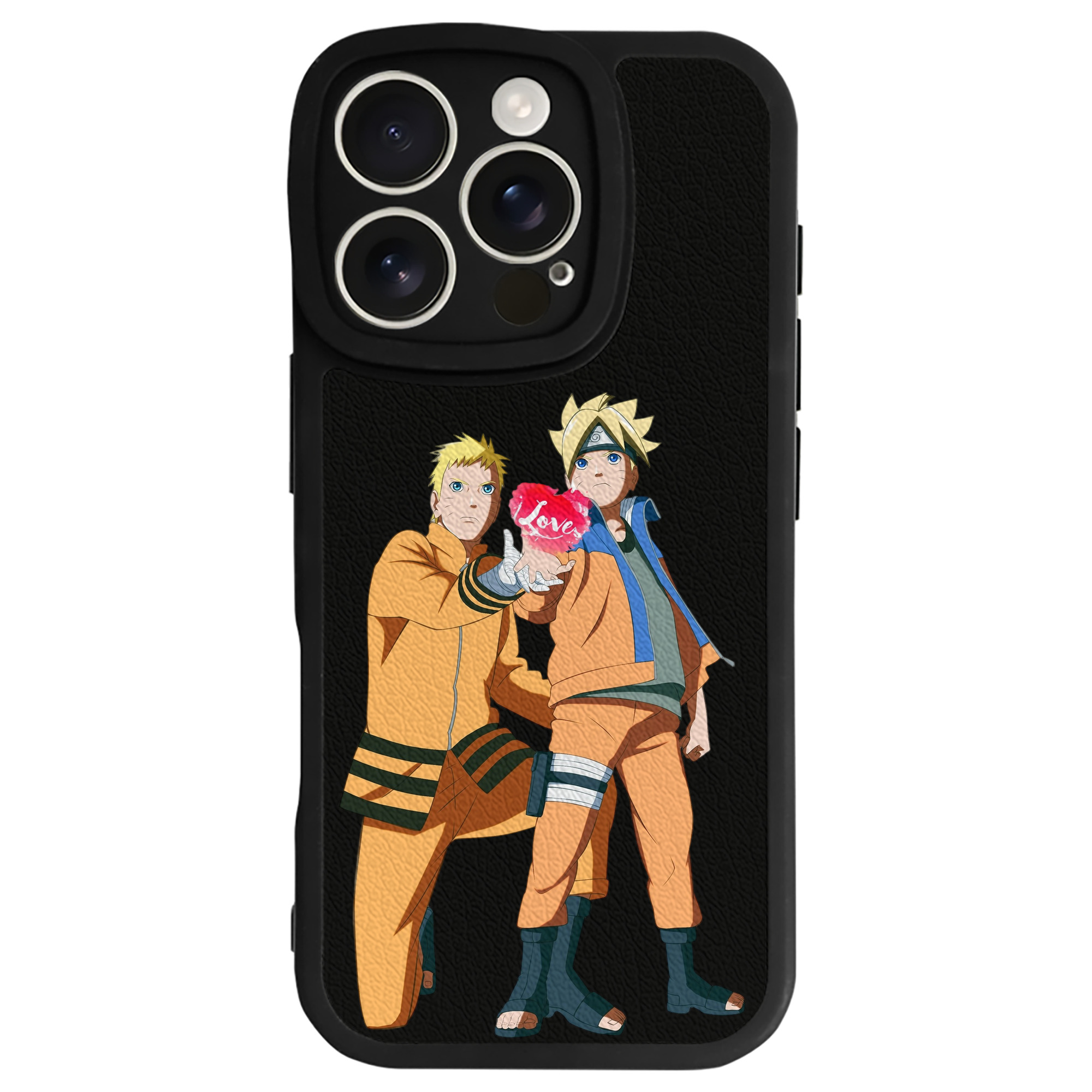 （画像用） NARUTO -ナルト- うずまき ボルト Uzumaki Boruto 【iPhone 16シリーズ対応】シリコンスマホケース（レザー調） 材質：シリコン